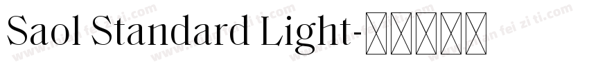 Saol Standard Light字体转换